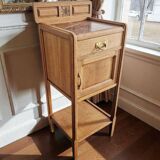 Art Deco style bedside table in solid oak, 1930s