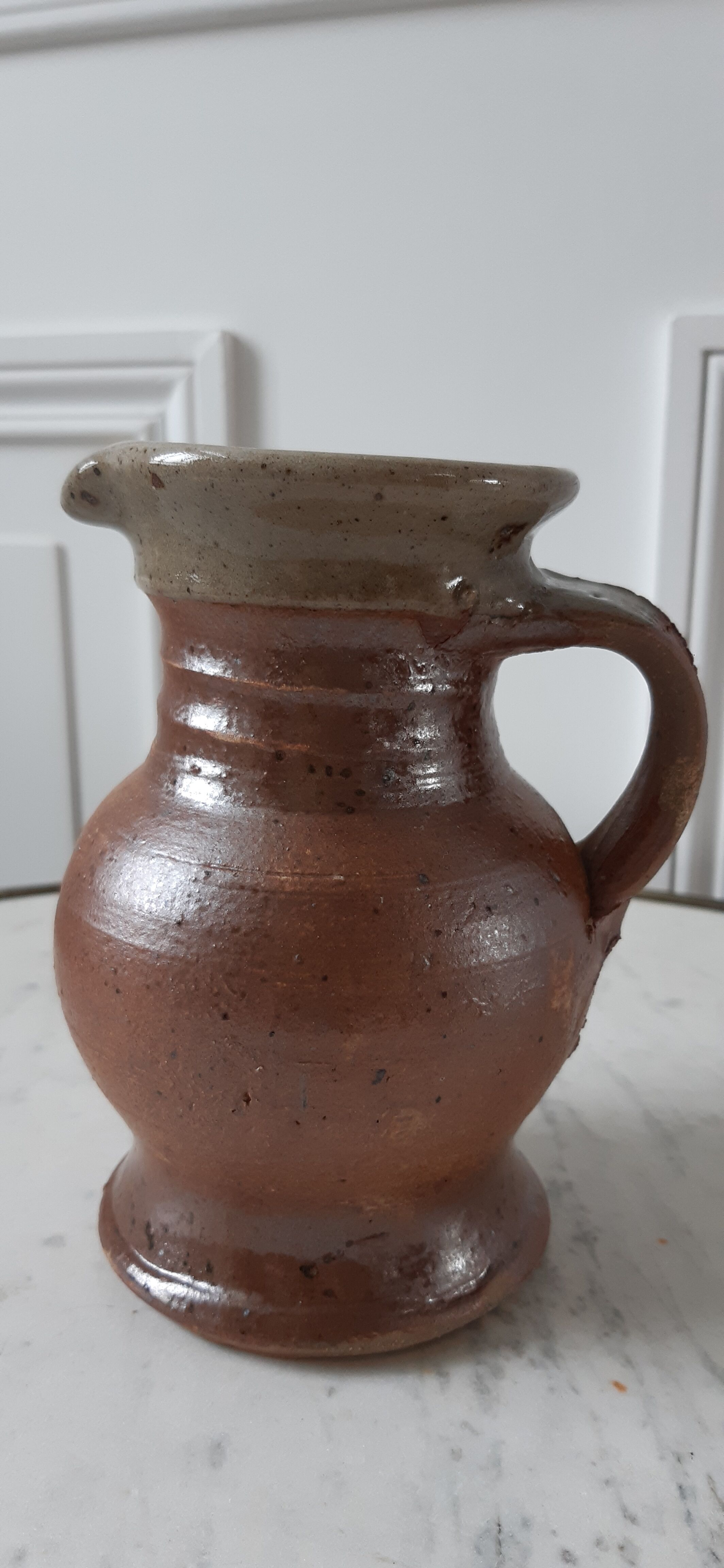 Handcrafted stoneware pitcher 70s
