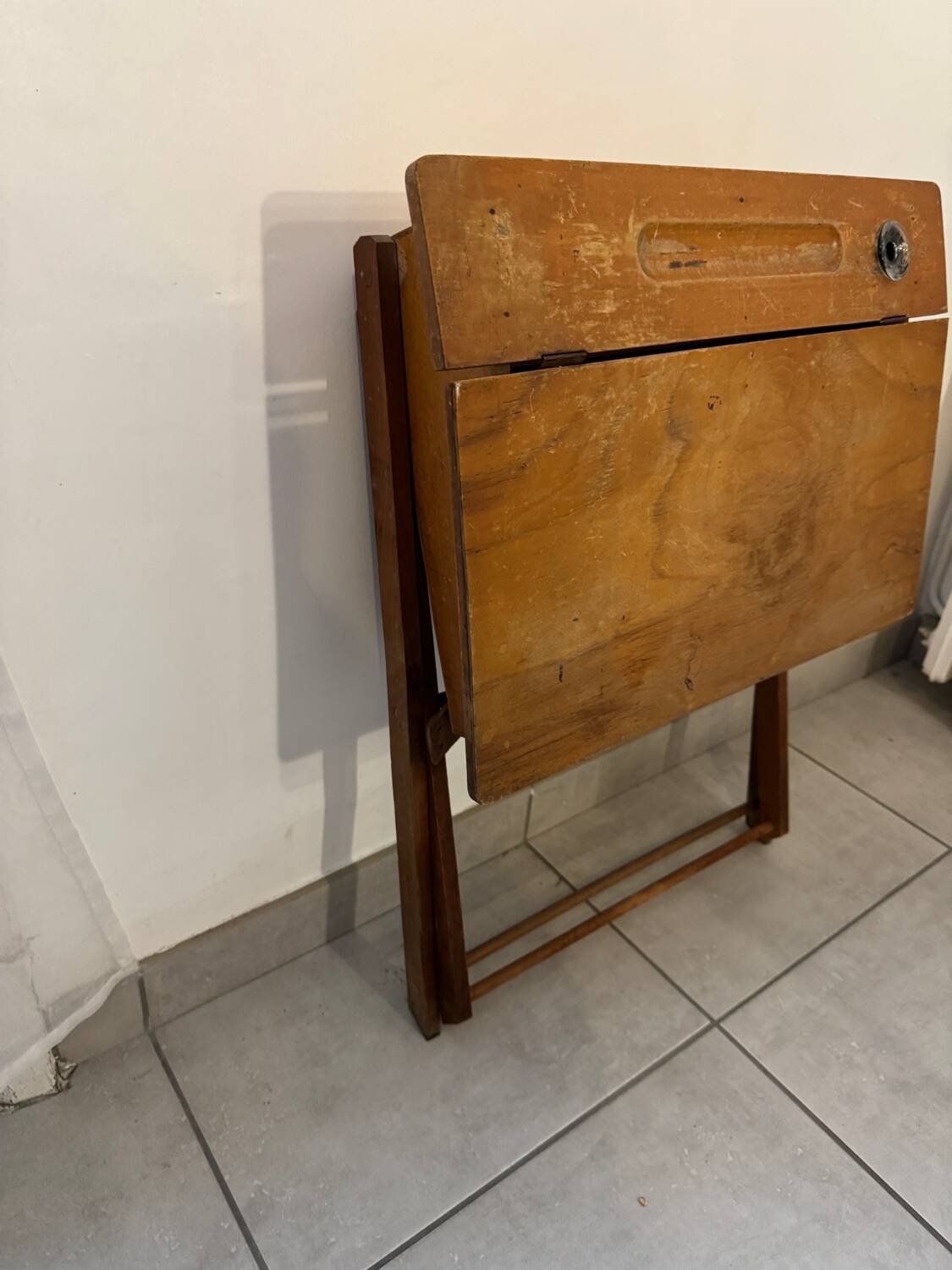 Bureau et chaise pliable enfant vintage