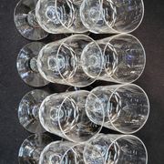 8 antique baccarat crystal wine glasses cut engraved 10742