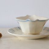 Saucière Sarreguemines, ceramic, Decoration Claude, art deco, 1930, vintage French
