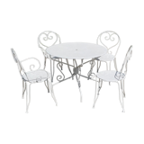 Salon en fer forgé blanc