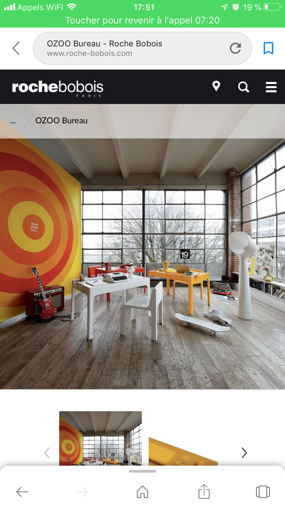 Desk & chair ozoo by Marc Berthier reissue Roche Bobois 2019