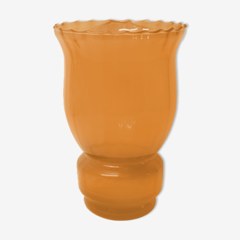 Vase en verre fumé orange