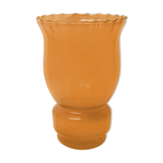 Vase en verre fumé orange