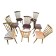 Ensemble de 8 chaises bistrot Baumann