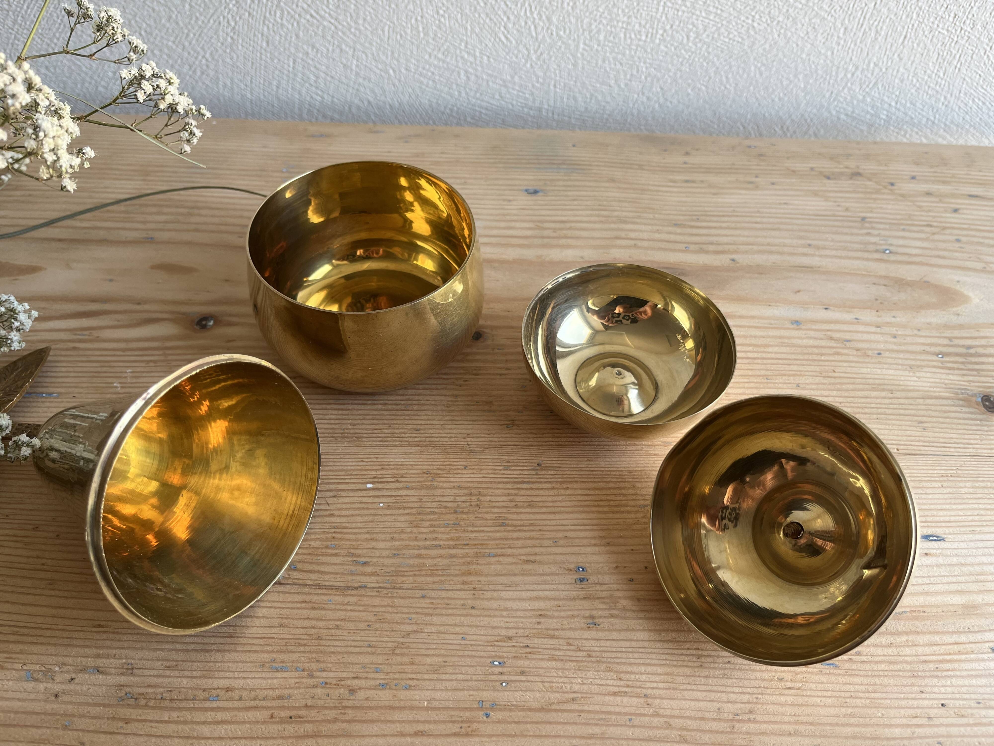 Vintage brass apple pear boxes