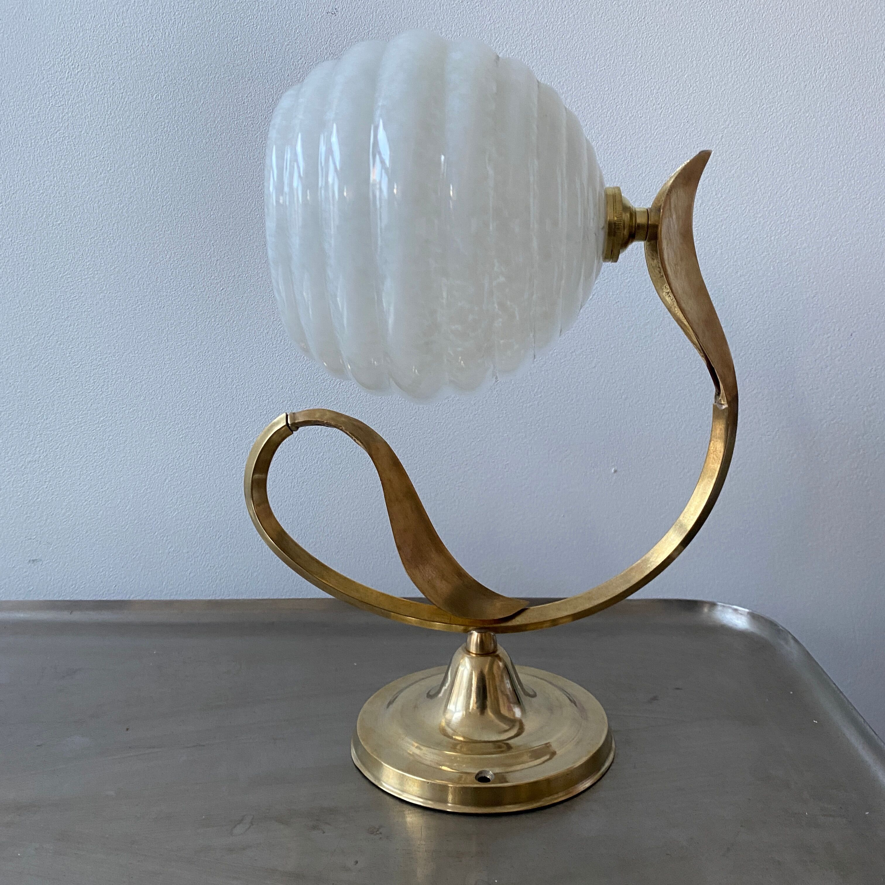 Lot 2 old vintage clichy glass sconces