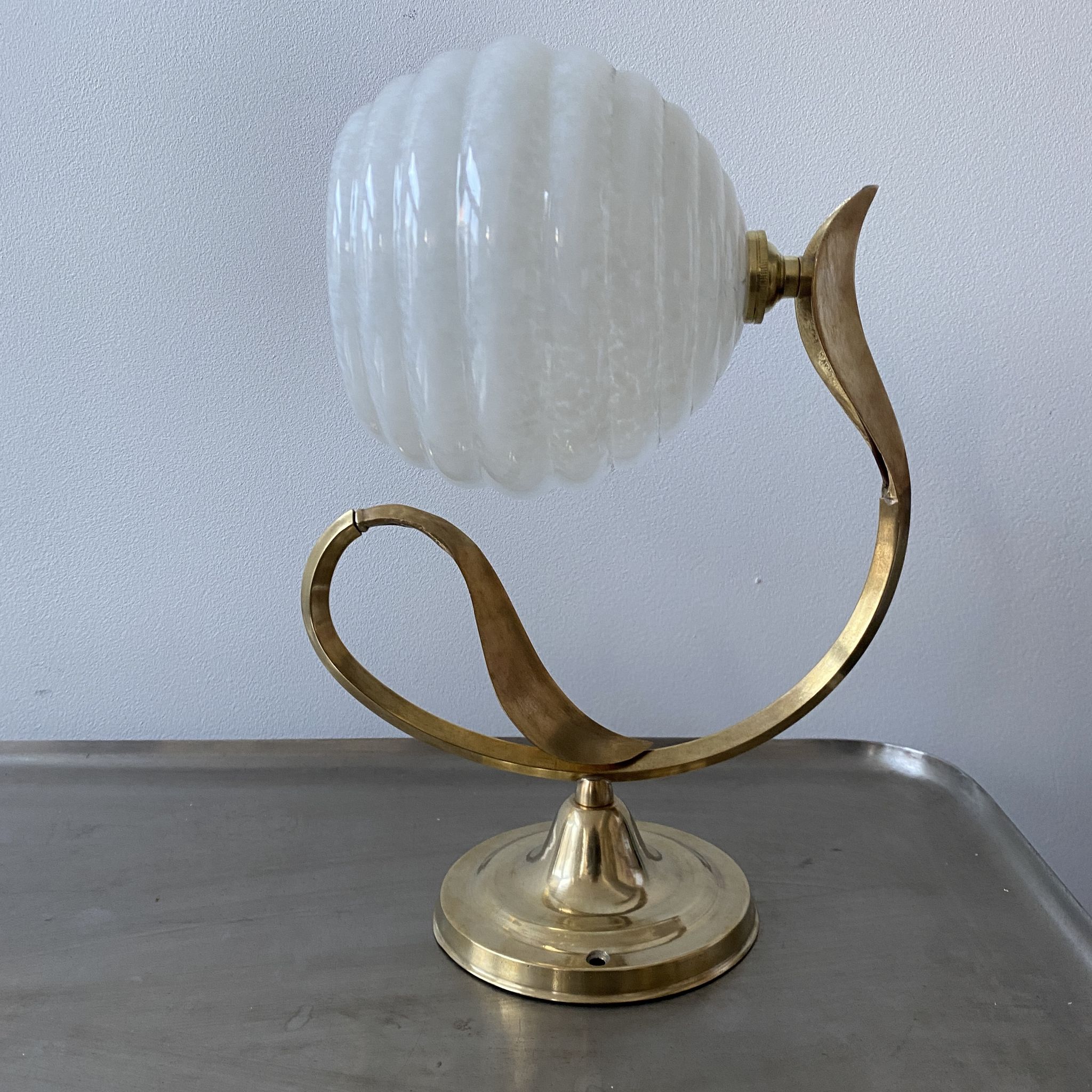 Lot 2 old vintage clichy glass sconces