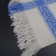 Lot of 2 old and cotton tea towels - Pretty blue friezes - Franges - Circa 1920-1930
