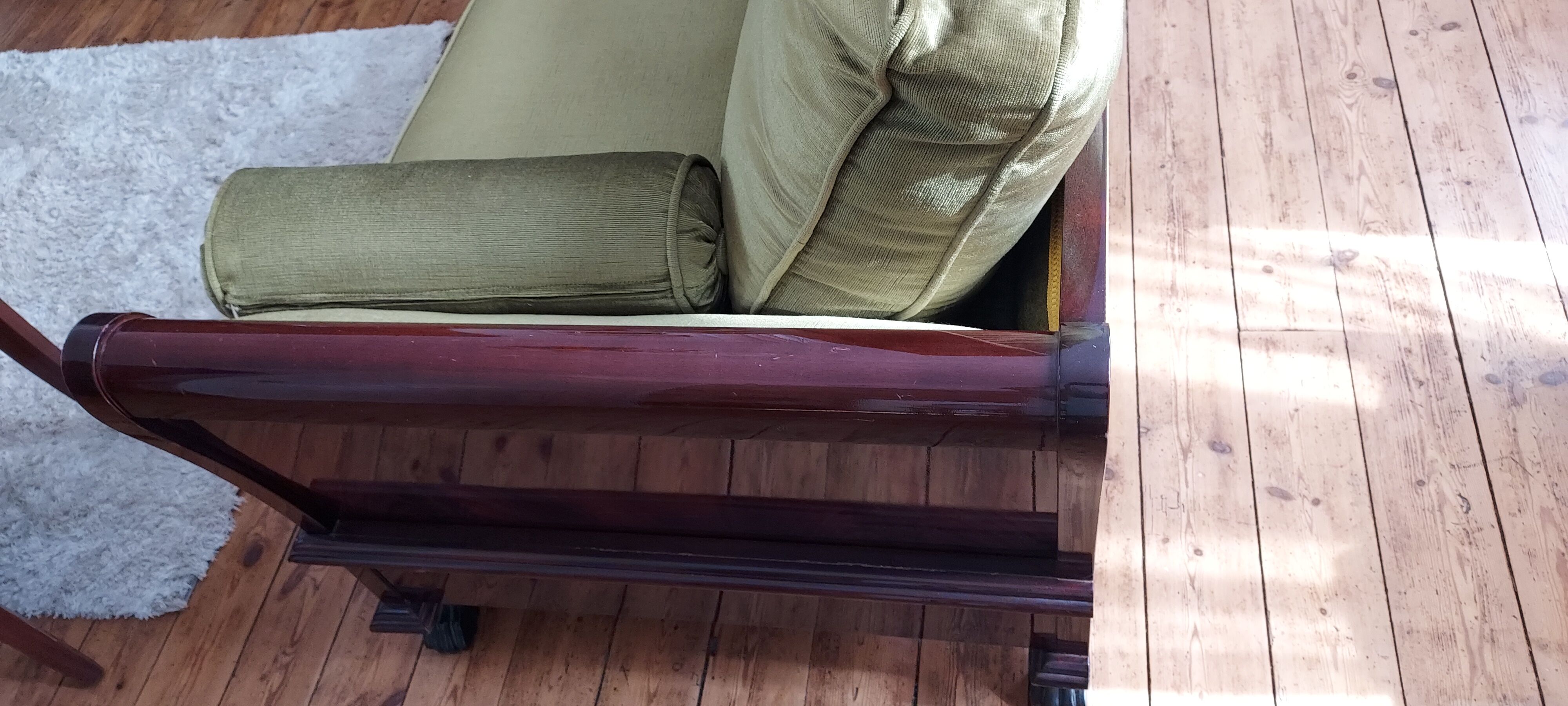 Empire style mahogany bench