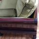 Banquette style Empire en acajou