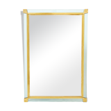 Italian mirror brass glass of Murano 1970s 87x127cm