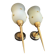 Pair of wall sconces torch style Empire