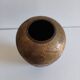 Antique brass and engraved copper vase – 18 cm