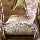 Bed in Polish canopy canvas of Jouy Louis XVI style