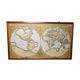 Frame and map "Orbis terrae compendiosa descriptio", Reproduction of an engraving Gérard Mercator