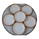 Lot de 6 assiettes à dessert Salins modèle "Tolosa" années 50-60