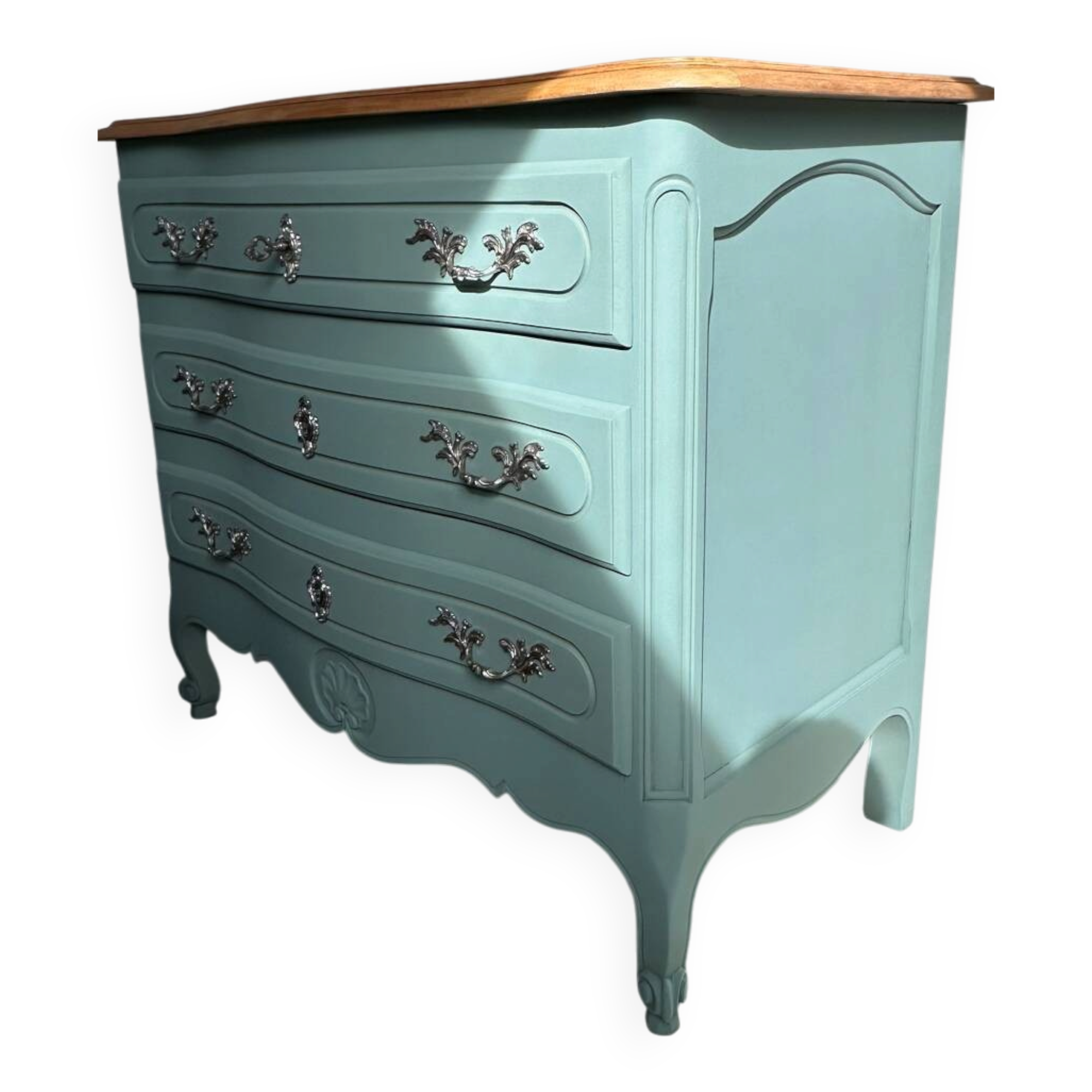 Vintage sage green chest of drawers