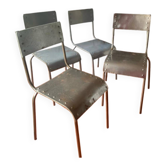 Vintage industrial metal chairs