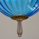 Charming vintage Murano blue glass pendant light, 1960