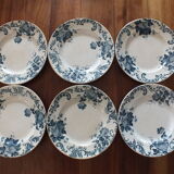 7 flat plates in Terre de Fer St Amand model Boule de Neige