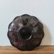 Vintage purple glass plate with silver flower pattern Murano