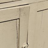 Small Parisian sideboard with one drawer and two doors, white lacquered