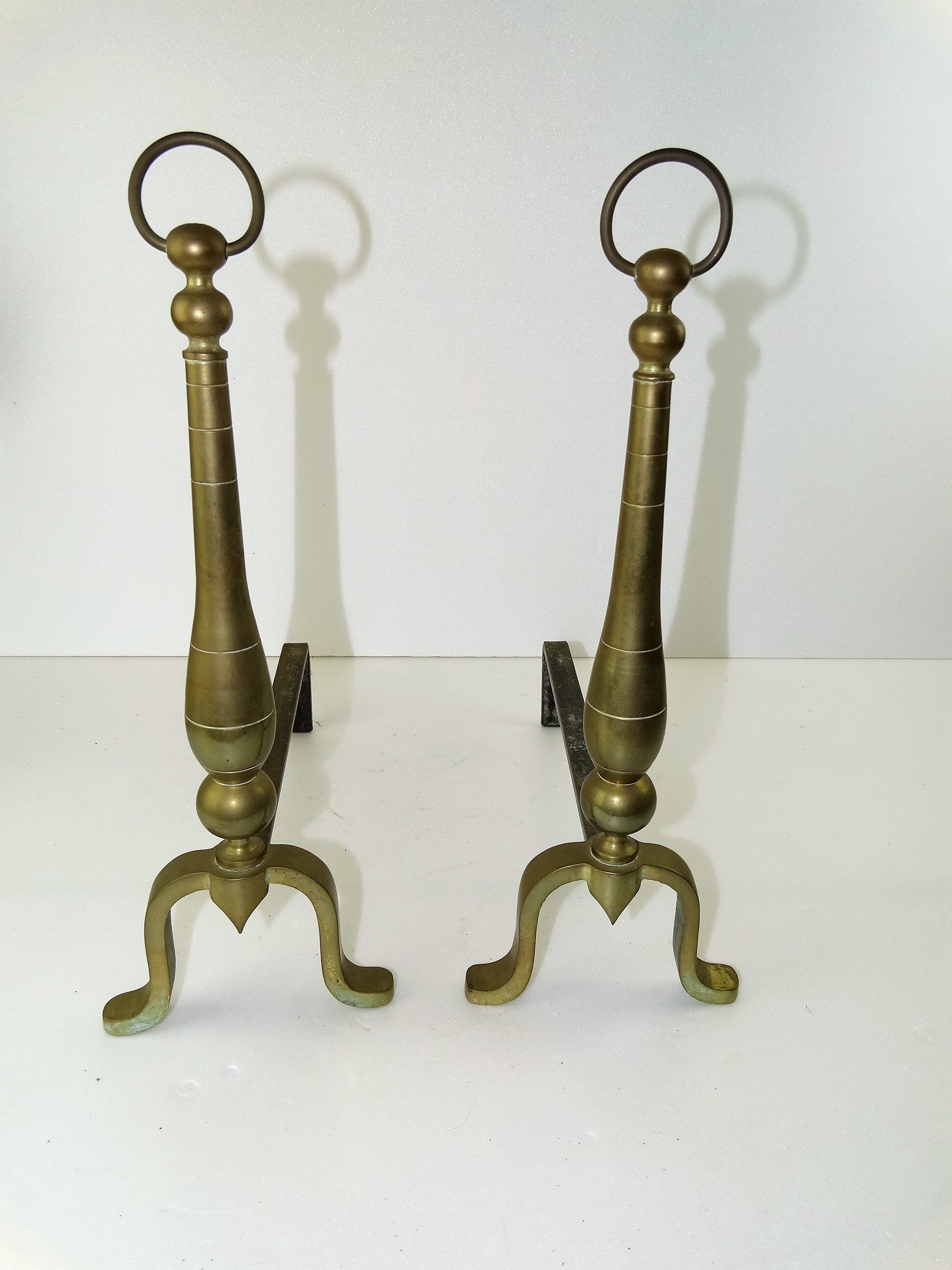 Century brass chenet 19th