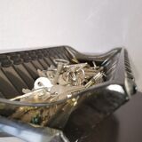 Large pocket in smoked glass and chrome steel, 1930