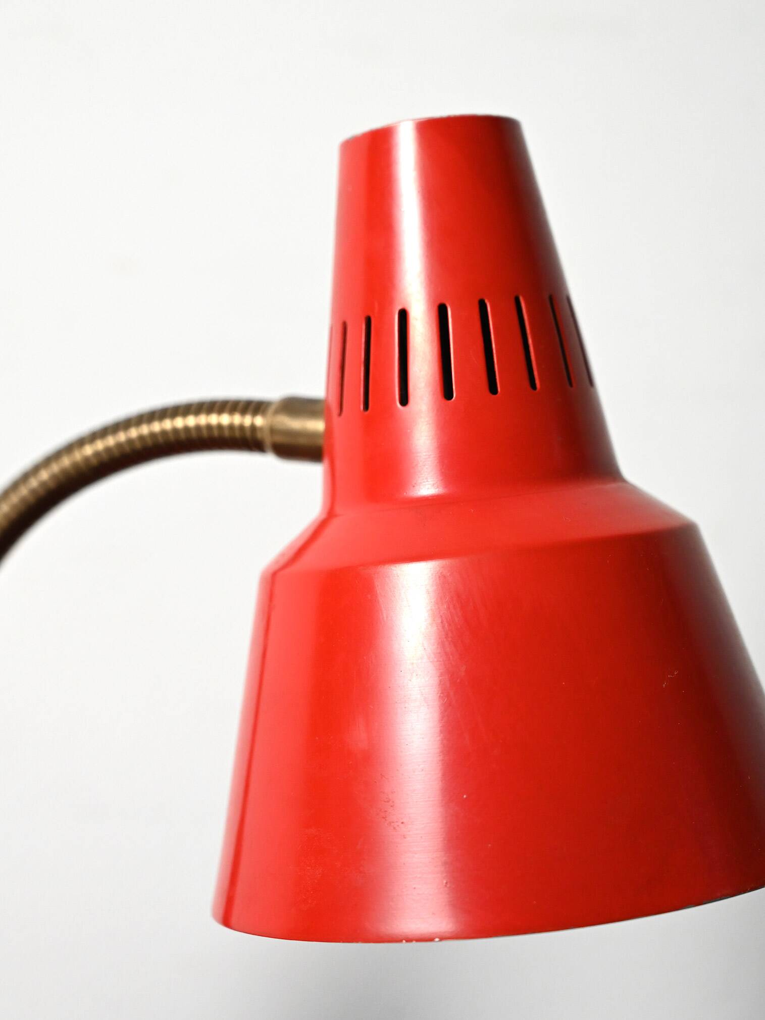 Gemi red Scandinavian table lamp, 1960s