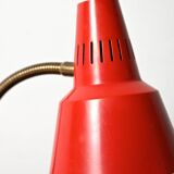 Gemi red Scandinavian table lamp, 1960s