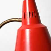 Lampe de table scandinave rouge Gemi, années 1960