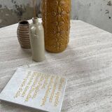 Octagonal travertine coffee table