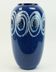 scheurich floor VASE blue with white swirl pattern fat lava model no.546-41