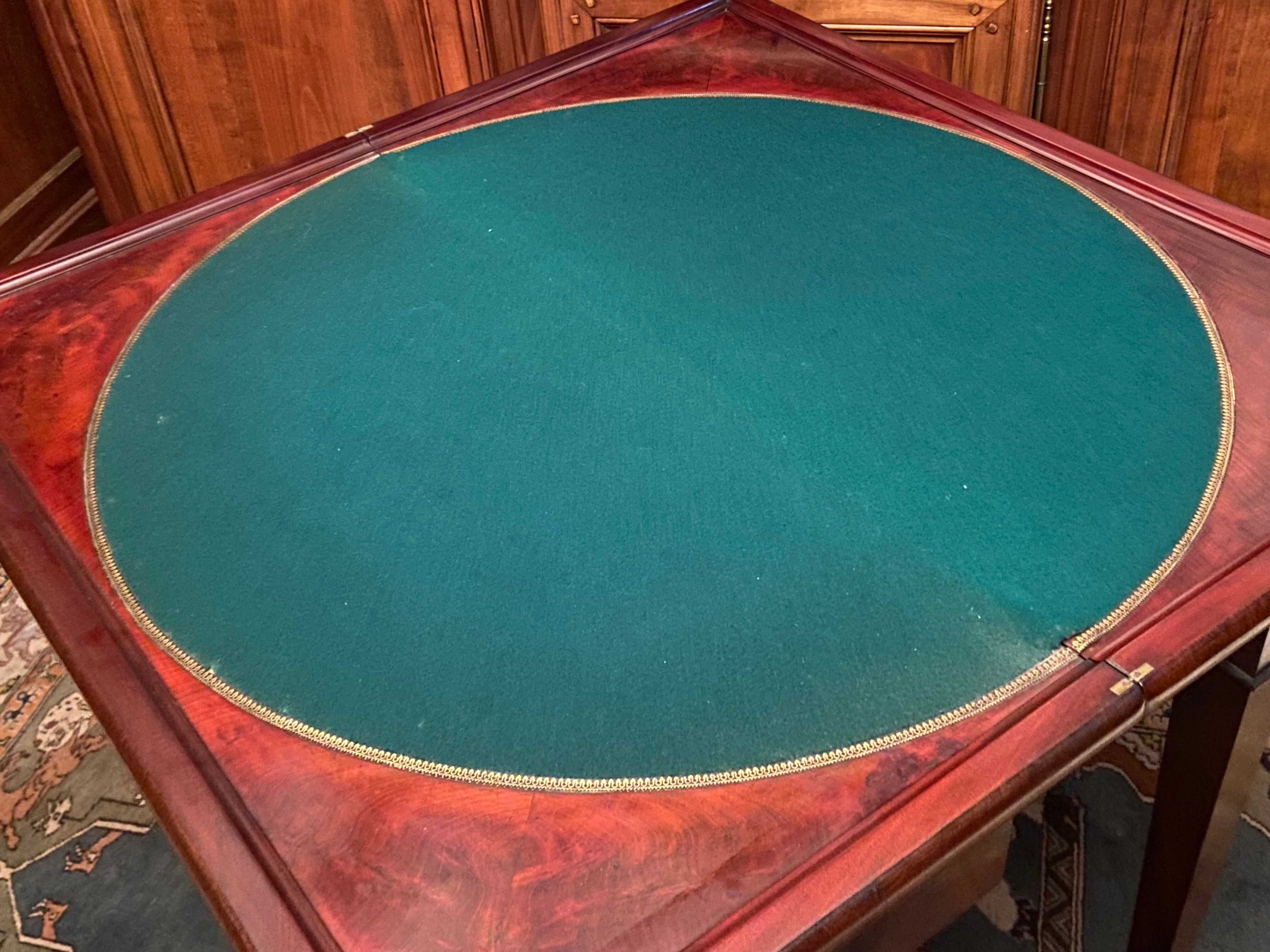 Game table board wallet sofa back mahogany console Napoleon III