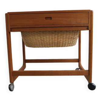danish sewing table in teak from the 60s