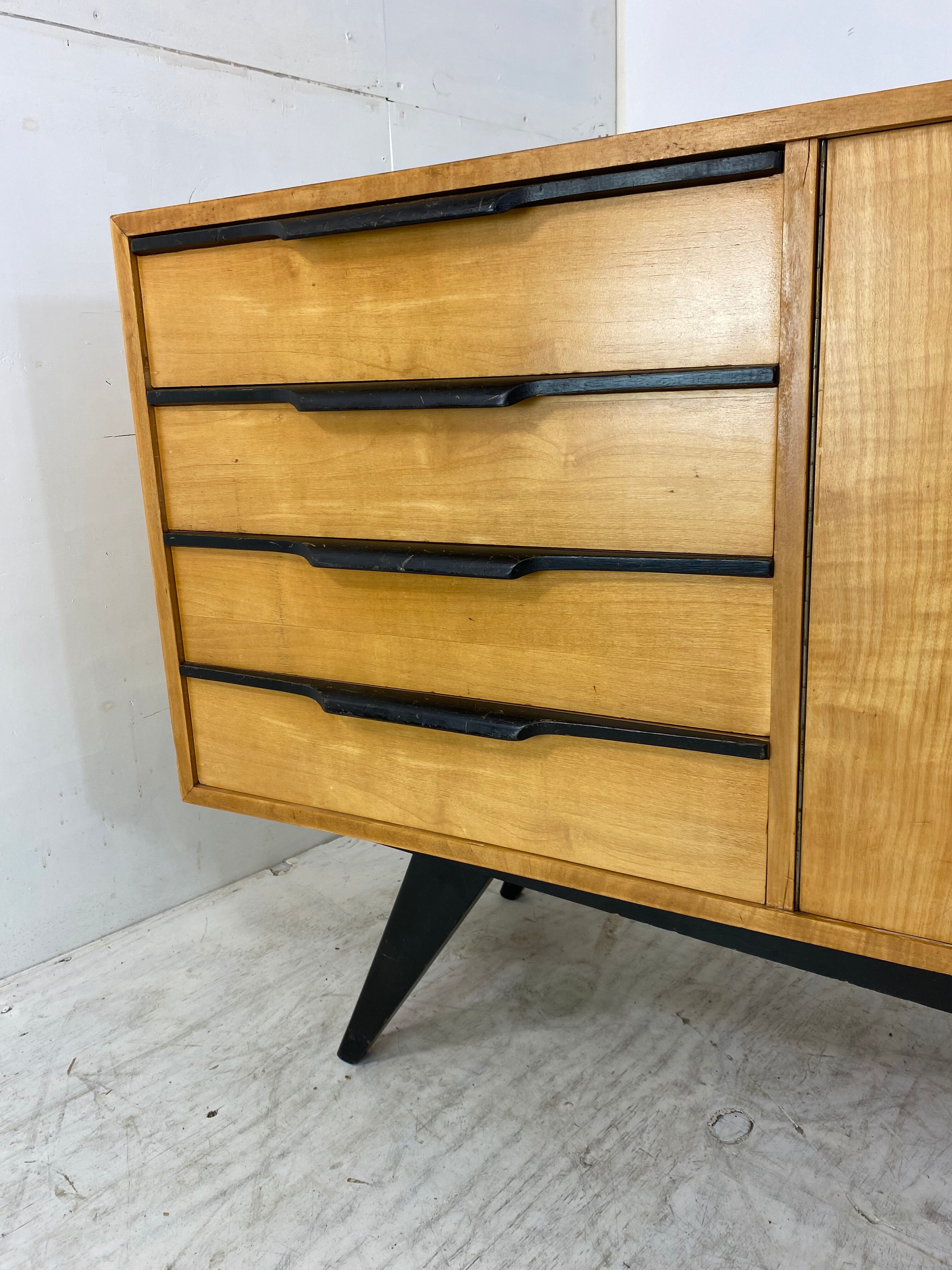 mid-century modern birch sideboard, 1950s