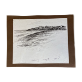 Drawing - view of kersiny - brittany