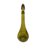 Vintage amber green olive decanter