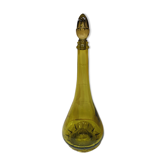 Carafe vintage vert ambrée olive