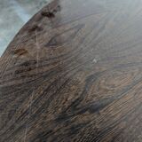 Round teak table with extension