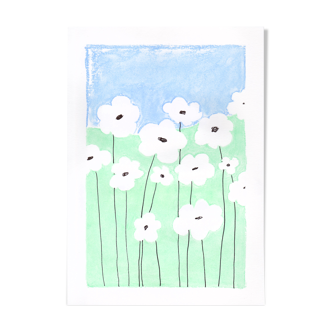 Flower Field No.1 - Original Drawing
