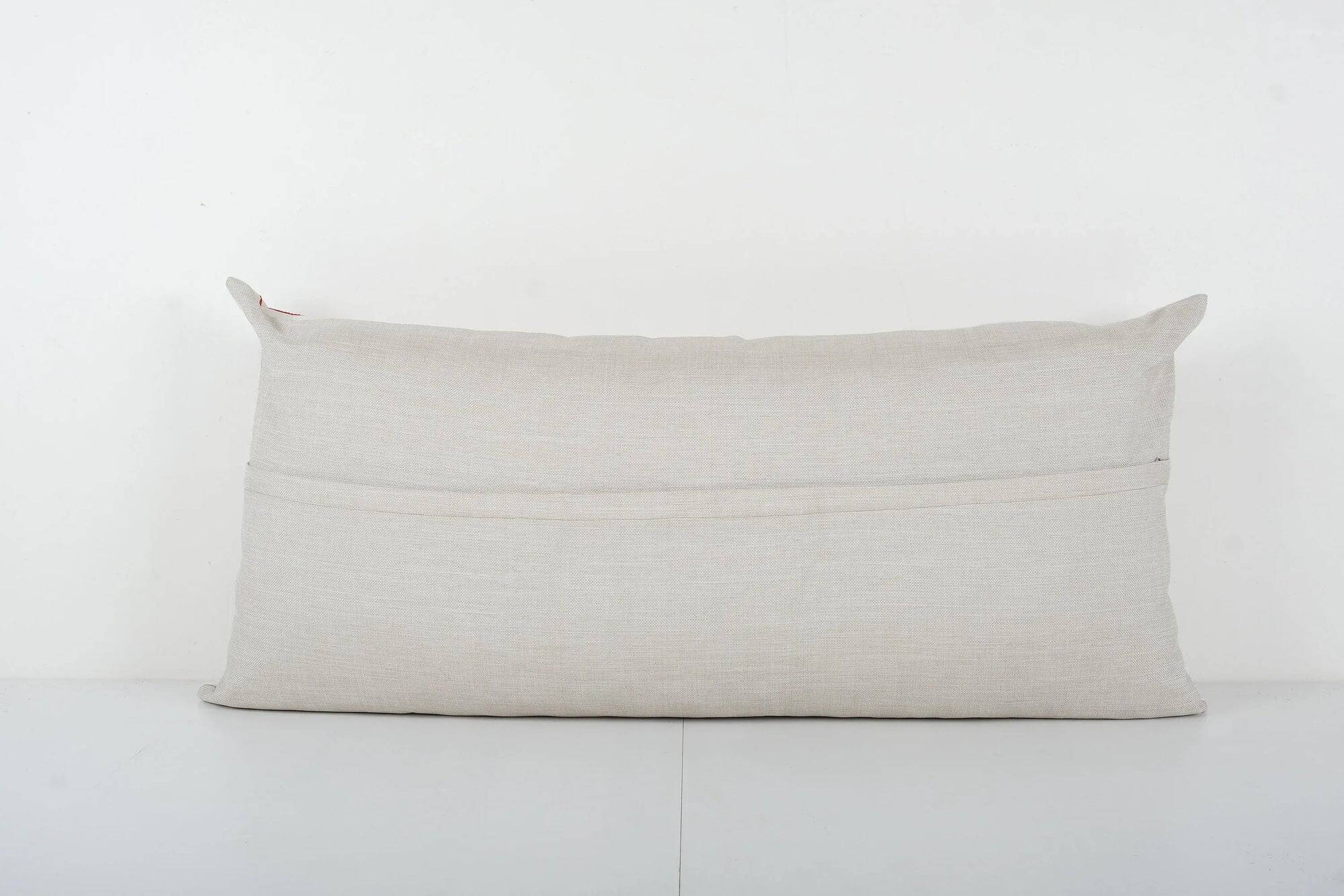 Housse de coussin brodée vintage 46x91 cm