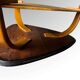 Bow Wood Mediator Coffee Table by Hugues Steiner Vintage 1950