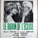 Original cinema poster "The Lock Baron" Gabin, Audiard, Simenon