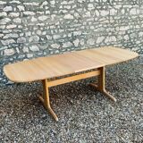 Scandinavian Design Extension Table 1960/70 In Solid Beech
