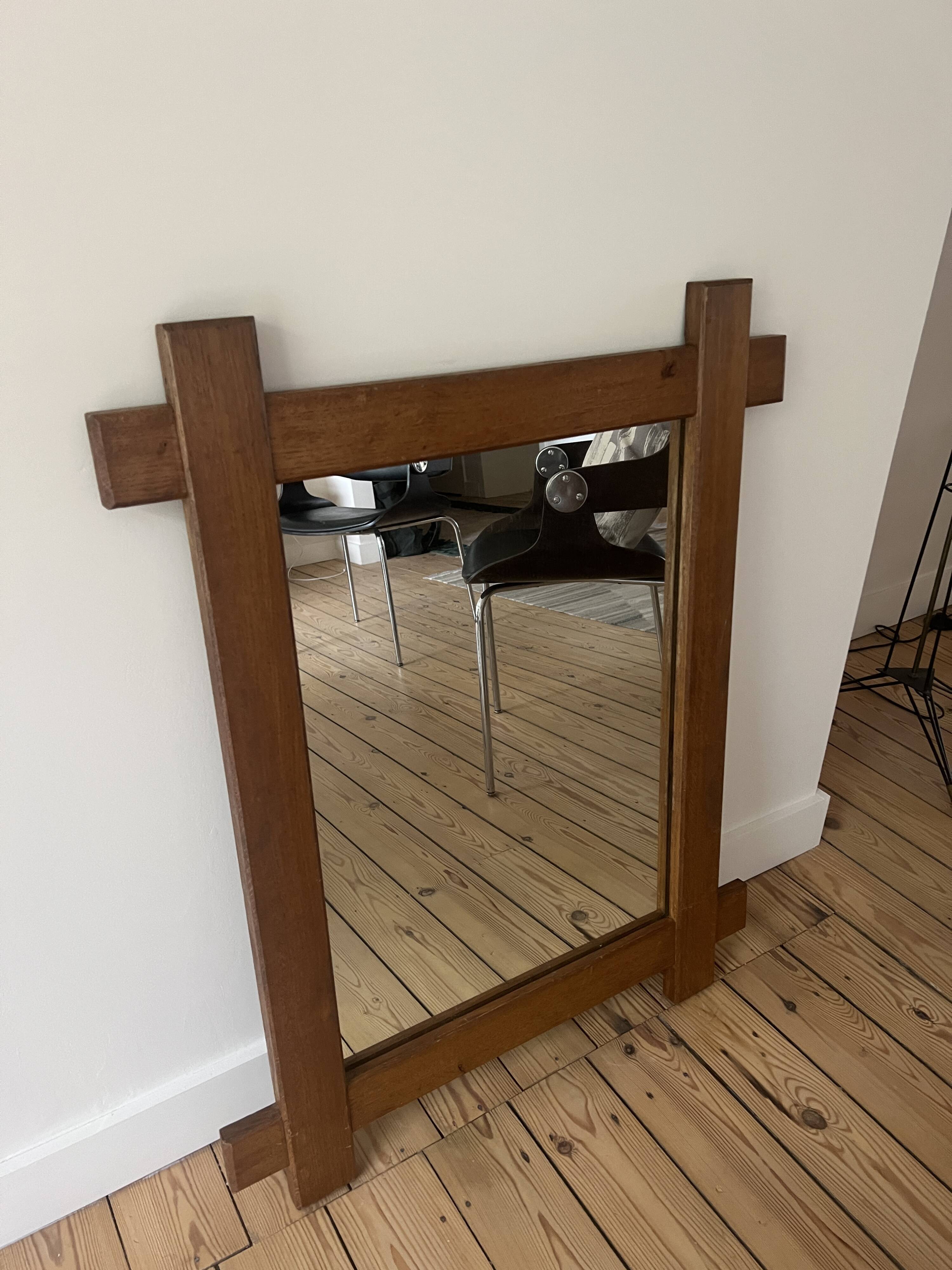 Brutalist Oak Mirror 74 x 91cm