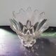 Old transparent molded glass vase bubble shape vintage decoration