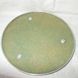 Vintage round mirror tray